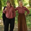 Blouse Lueur — Seersucker figue-noisette