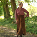Blouse Lueur — Seersucker figue-noisette
