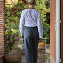 Pantalon Brieuc coton sergé tailleur gris perle
