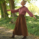 Blouse Lueur — Seersucker figue-noisette