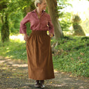 Jupe Tao — Velours milleraies chamois