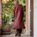 Robe Reine — Satin de coton écorce moka