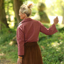 Blouse Lueur — Seersucker figue-noisette