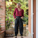 Pantalon Brieuc coton sergé tailleur gris fusain