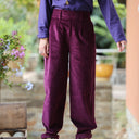 Pantalon Brieuc velours côtelé bordeaux