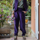 Pantalon Brieuc velours côtelé prune
