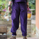 Pantalon Brieuc velours côtelé prune