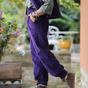 Pantalon Brieuc velours côtelé prune