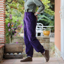 Pantalon Brieuc velours côtelé prune