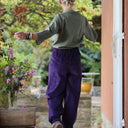 Pantalon Brieuc velours côtelé prune