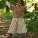 Flavie – Surchemise à capuche – Piqué de coton camel