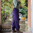 Pantalon Brieuc velours côtelé prune