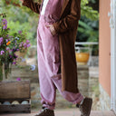 Pantalon Brieuc velours côtelé rose boisé
