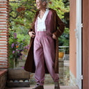 Pantalon Brieuc velours côtelé rose boisé