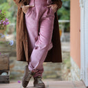 Pantalon Brieuc velours côtelé rose boisé