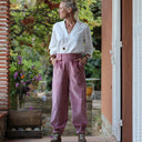 Pantalon Brieuc velours côtelé rose boisé
