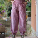 Pantalon Brieuc velours côtelé rose boisé