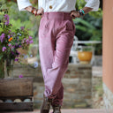 Pantalon Brieuc velours côtelé rose boisé