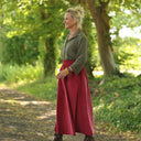Blouse Lueur — Double gaze de coton vert ortie
