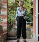 Pantalon Brieuc coton sergé tailleur noir