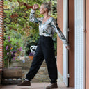 Pantalon Brieuc coton sergé tailleur noir