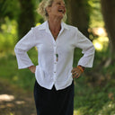 Blouse Lueur — Double gaze de coton blanche