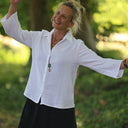 Blouse Lueur — Double gaze de coton blanche