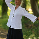 Blouse Lueur — Double gaze de coton blanche