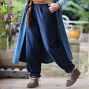 Pantalon Brieuc velours côtelé bleu marine