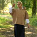 Flavie – Surchemise à capuche – Piqué de coton camel