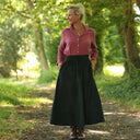 Blouse Lueur — Double gaze de coton brodée framboise