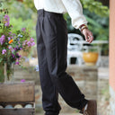 Pantalon Brieuc coton sergé tailleur ébène