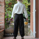 Pantalon Brieuc coton sergé tailleur ébène