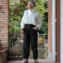 Pantalon Brieuc coton sergé tailleur ébène