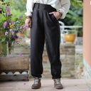 Pantalon Brieuc coton sergé tailleur ébène