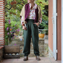 Pantalon Brieuc coton sergé tailleur olive