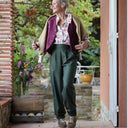 Pantalon Brieuc coton sergé tailleur olive