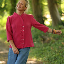 Dorine double gaze coton fuchsia