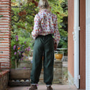 Pantalon Brieuc coton sergé tailleur olive