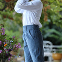 Pantalon Brieuc velours côtelé bleu nuage