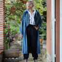 Robe Reine — Velours côtelé bleu officier