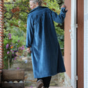 Robe Reine — Velours côtelé bleu officier