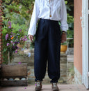 Pantalon Brieuc coton sergé tailleur marine