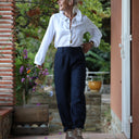 Pantalon Brieuc coton sergé tailleur marine
