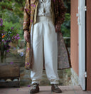 Pantalon Brieuc coton sergé tailleur ivoire