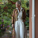 Pantalon Brieuc coton sergé tailleur ivoire
