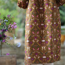 Robe Reine — Toile de coton jardin d'anis