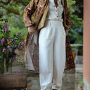 Pantalon Brieuc coton sergé tailleur ivoire
