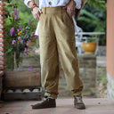 Pantalon Brieuc velours côtelé lichen doré