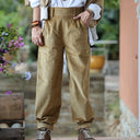 Pantalon Brieuc velours côtelé lichen doré